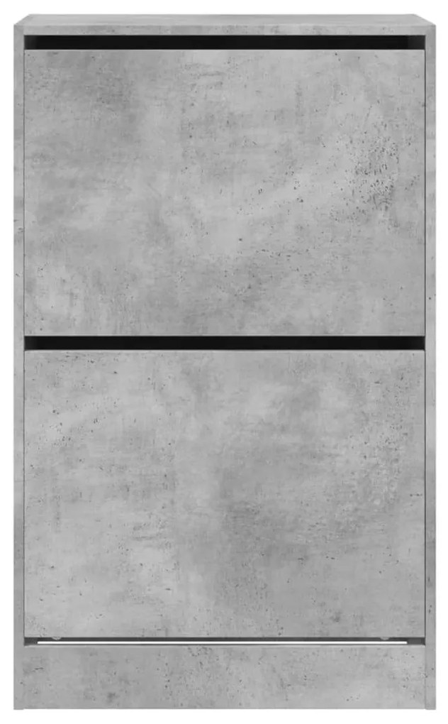 Παπουτσοθήκη Γκρι Σκυροδέματος 60x34x96,5εκ. Επεξεργασμένο Ξύλο - Γκρι