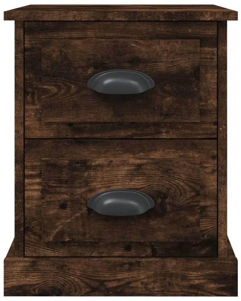 vidaXL Κομοδίνο Καπνιστή δρυς 39x39x47,5 εκ. από Επεξεργασμένο Ξύλο