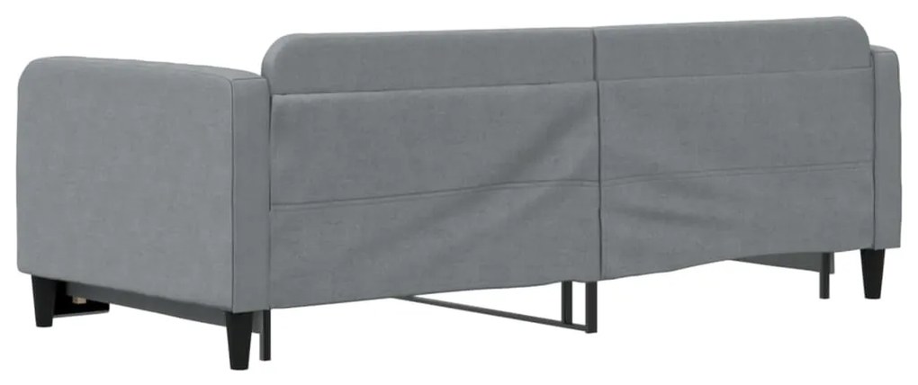 vidaXL Καναπές Κρεβάτι Συρόμενος Ανοιχτό Γκρι 90 x 190 εκ. Υφασμάτινος