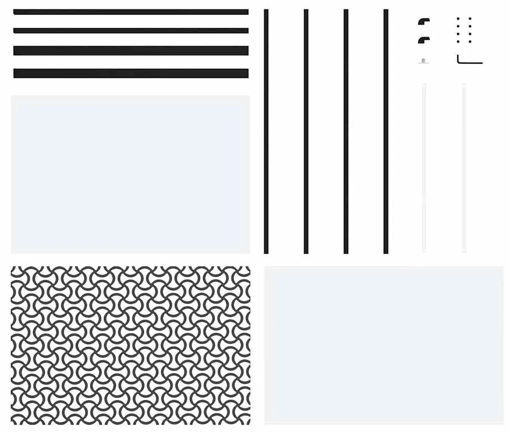vidaXL Γυάλινη πόρτα Μαύρο 90 x 2 x 205 εκ. Αλουμίνιο