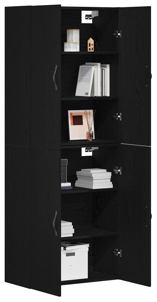 vidaXL Ντουλάπες 2 τμχ σε Μαύρη Δρυς 69,5x34x180 εκ. - Επεξεργασμένο Ξύλο