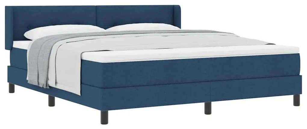 vidaXL Κρεβάτι box spring με στρώμα με στρώμα Μπλε 180 x 200 cm