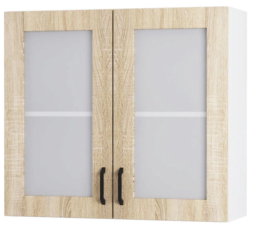 Modest Πάνω Ντουλάπι-Βιτρίνα Σονόμα 80x30x72cm W8072GM01