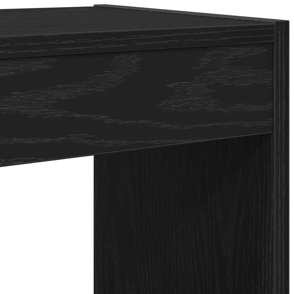 vidaXL Βιβλιοθήκη Μαύρης Δρυός 40x30x198 εκ, Κατασκευασμένη από Επεξεργασμένο Ξύλο