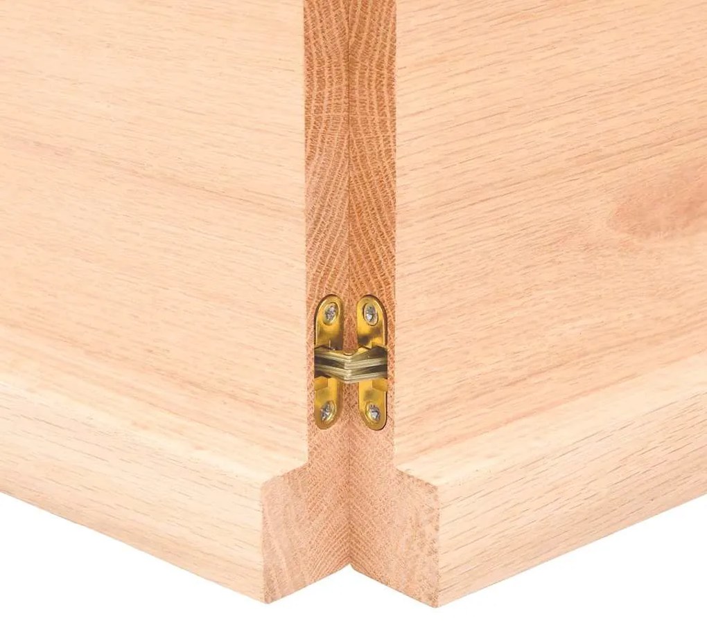 vidaXL Ράφι Τοίχου 160x40x(2-4) εκ. από Ακατέργαστο Μασίφ Ξύλο Δρυός