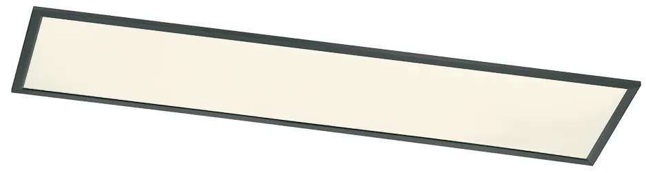 Phoenix Μοντέρνα Μεταλλική Πλαφονιέρα Οροφής με Ενσωματωμένο LED σε Μαύρο χρώμα 120cm Trio Lighting 674011232