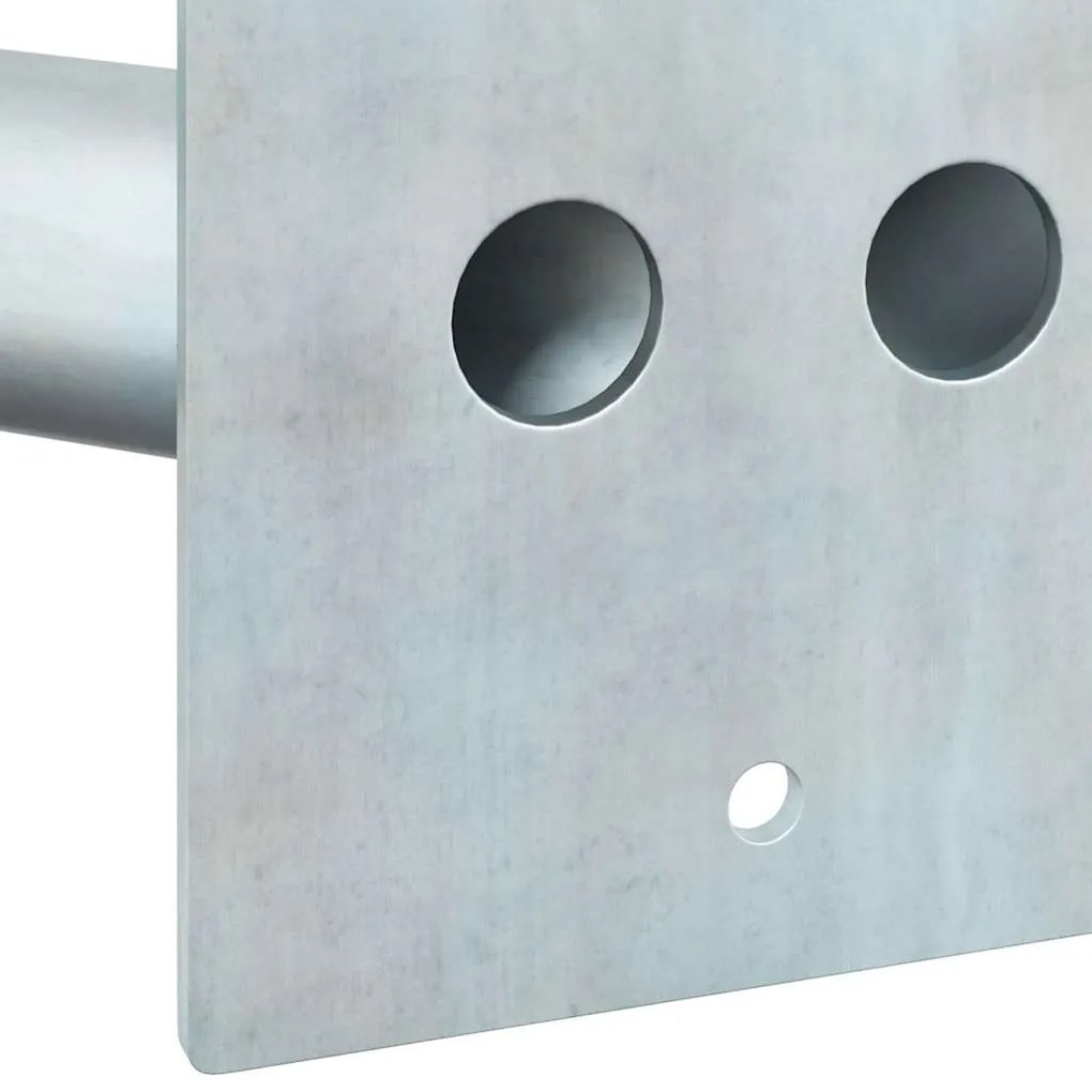 vidaXL Στήριγμα Σημαίας Ασημί 10.5 x 7.5 x 0.2 εκ. Ατσάλι