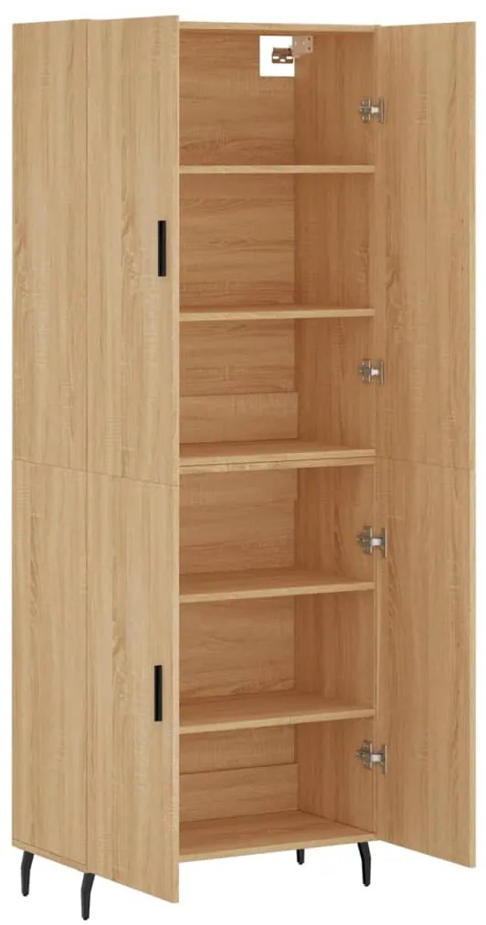 vidaXL Ντουλάπι Sonoma δρυς 69,5 x 34 x 180 εκ. από Επεξεργασμένο Ξύλο