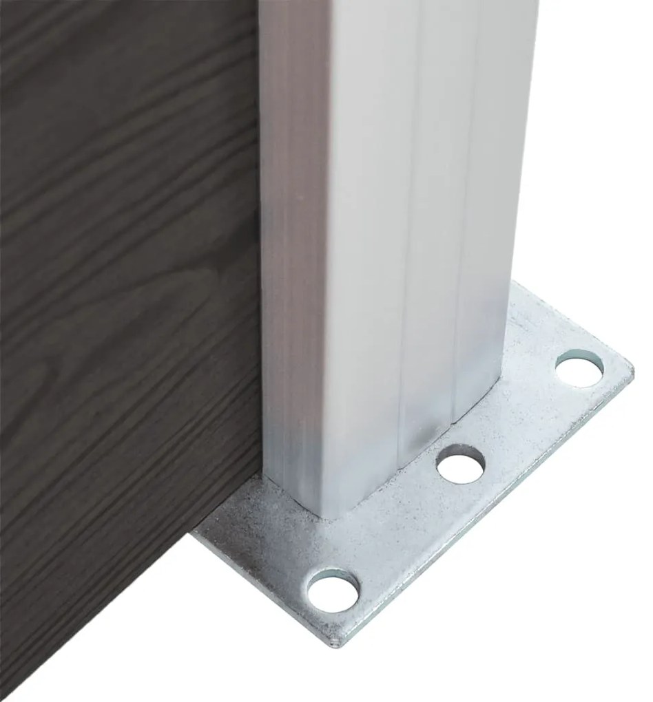 vidaXL Πάνελ Περίφραξης Μαύρο 95 x (105-180) εκ. από WPC