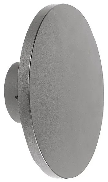 Adeleq Led Απλίκα PC ΄Εμμεσου Φωτισμού Στρογγυλή Φ165mm 8W 3000Κ Ip65 Γκρι 9-8986