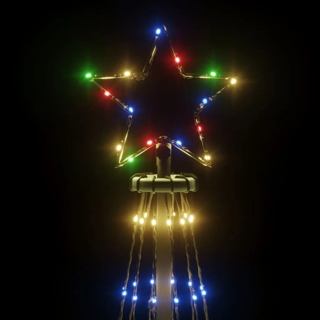 vidaXL Χριστουγεννιάτικο Δέντρο Κώνος 1134 LED Πολύχρωμο 230x800 εκ.