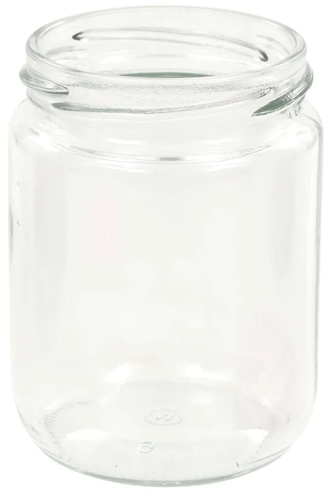 vidaXL Βάζα Μαρμελάδας 96 τεμ. 230 ml Γυάλινα με Κόκκινα/Λευκά Καπάκια