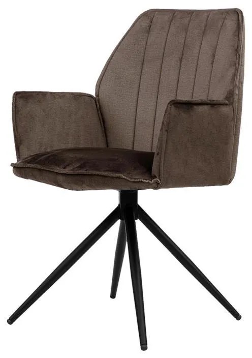 Καρέκλα Τραπεζαρίας Dorothee Μεταλλική Fylliana Καφέ 58x46x91εκ. 2αδα 58x46x91 εκ.