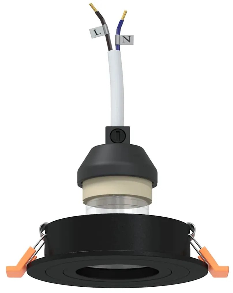 vidaXL Σποτ 24 pcs Μαύρο 9 x 9 x 2 εκ. Αλουμίνιο