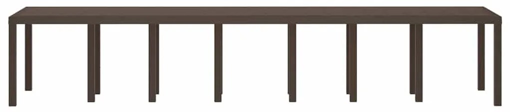 vidaXL Τραπέζι Κήπου Καφέ 400 x 100 x 73 εκ. συνθετικό ρατάν