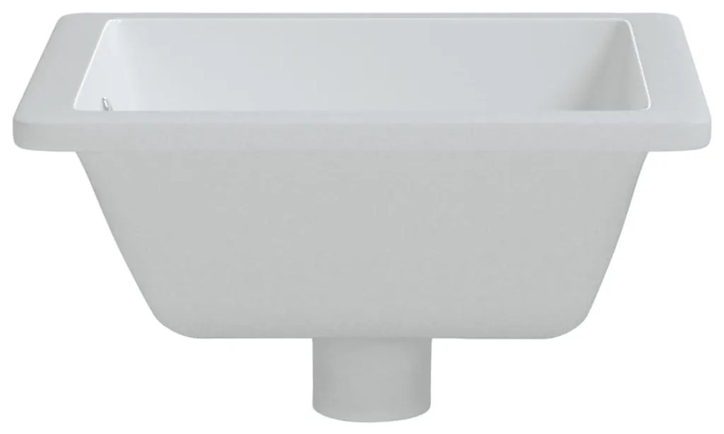 Νιπτήρας Μπάνιου Ορθογώνιος Λευκός 39x30x18,5 εκ. Κεραμικός - Λευκό