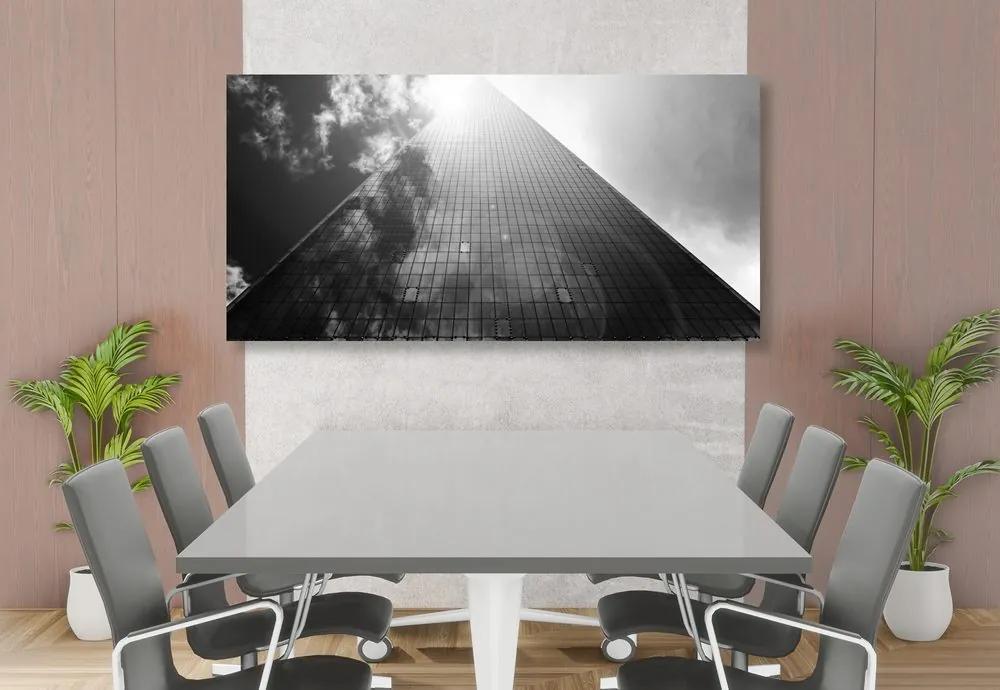 Εικόνα ενός ουρανοξύστη σε ασπρόμαυρο - 120x60