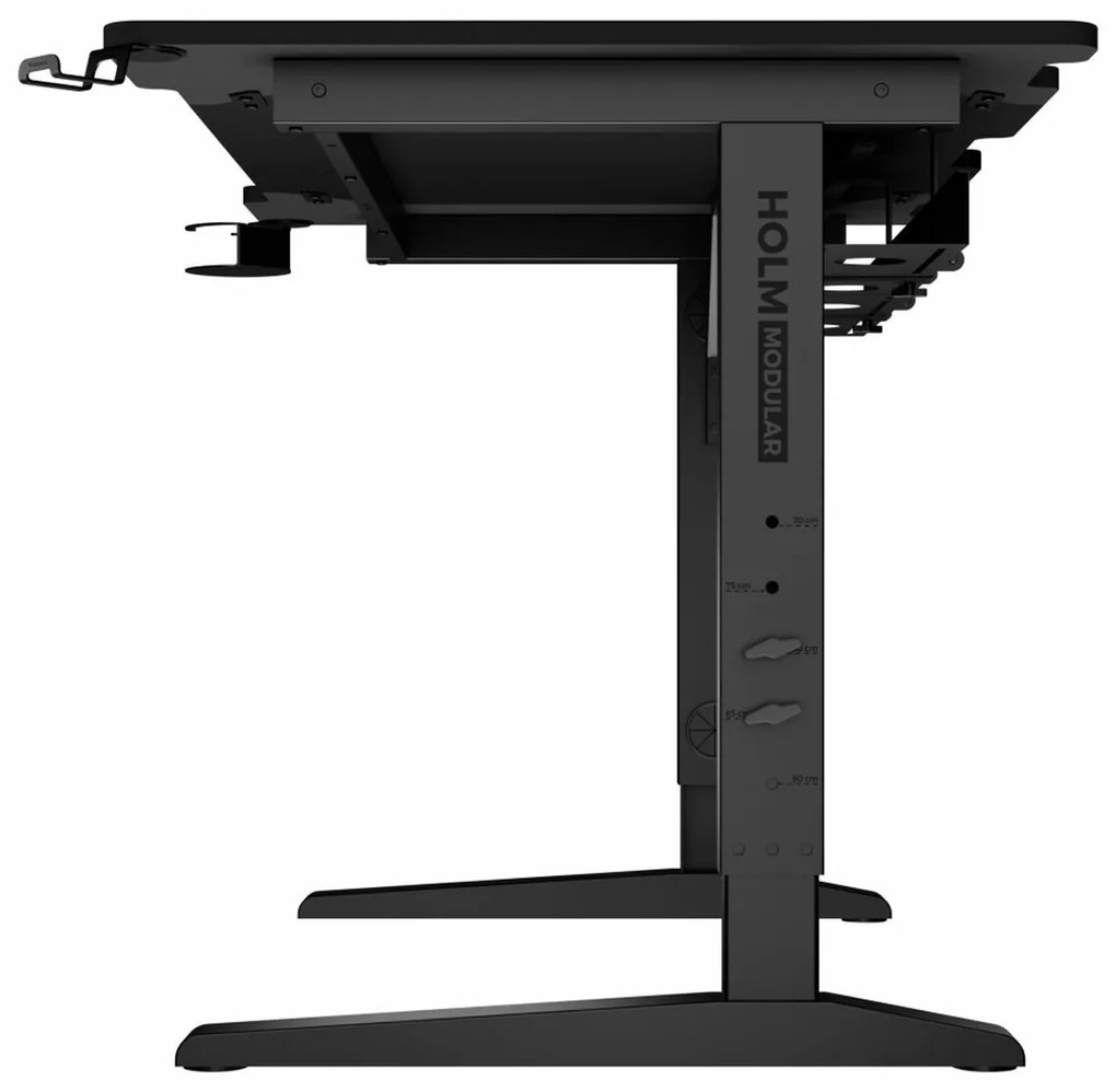 Γραφείο Genesis HOLM MODULAR 120 RGB 120 x 75 cm Μαύρο