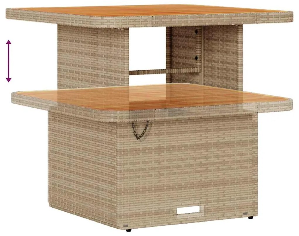 vidaXL Σετ Καναπέ Κήπου με μαξιλάρι 8 pcs Μπεζ συνθετικό ρατάν