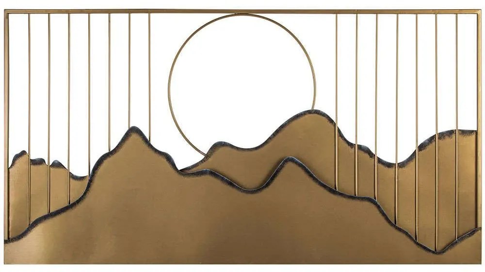 Διακοσμητικό Τοίχου Sagarmatha 279ENZ2565 114x4x60cm Gold Wallity Μέταλλο