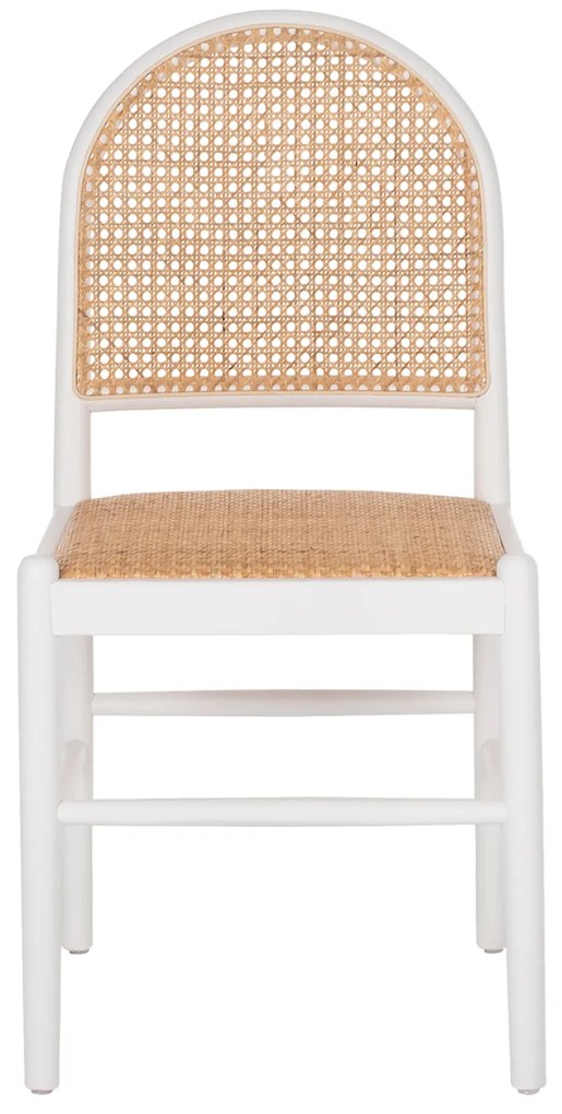 Καρέκλα Από Οξιά Σε Λευκό-Rattan Μπεζ 43x50x87Yεκ.
