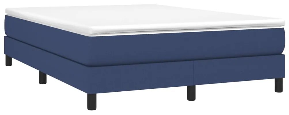 vidaXL Κρεβάτι Boxspring με Στρώμα Μπλε 160x200 εκ. Υφασμάτινο