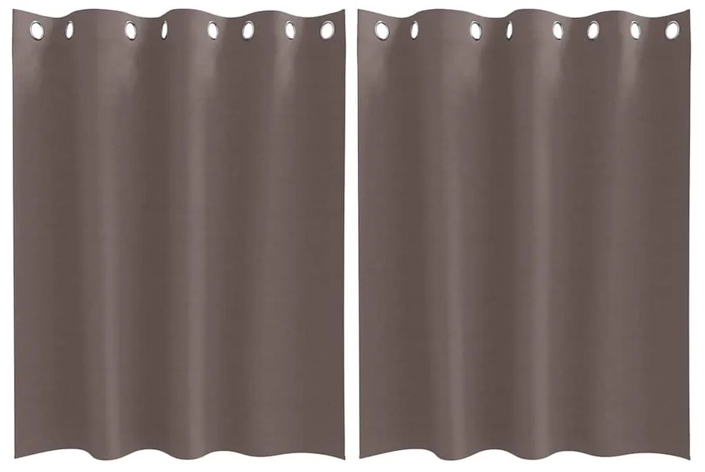 vidaXL Κουρτίνες 2 pcs Σκούρο καφέ Σκούρο καφέ Πολυεστέρας