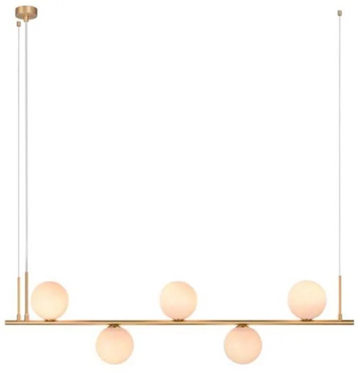 Φωτιστικό Οροφής - Ράγα 1998 D: 115x15 H:34 Gold Metal, Glass