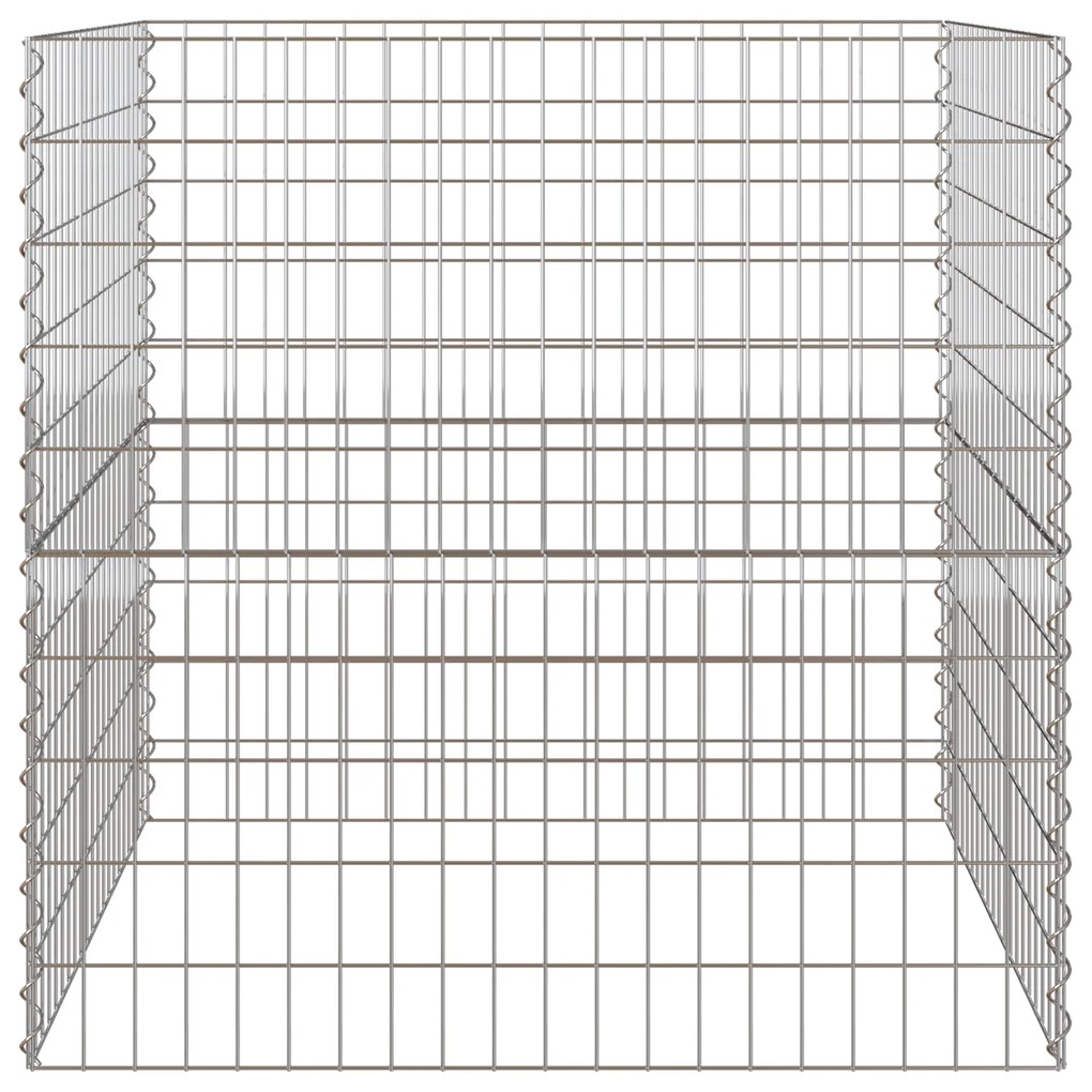 vidaXL Κομποστοποιητής Κήπου  100x100x100 εκ. Με Μεταλλικό Τετράγωνο