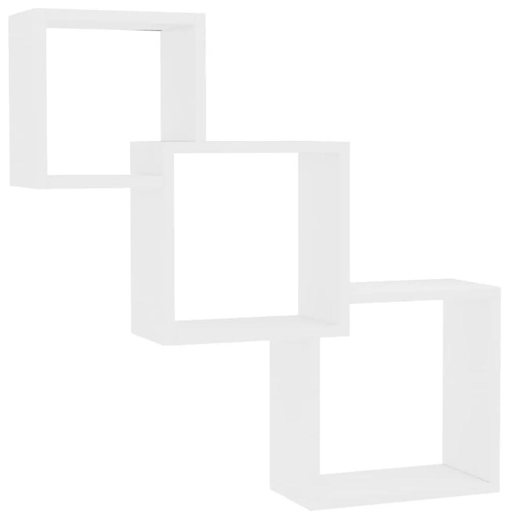 Ράφια Κύβοι Τοίχου Λευκά 68x15x68 εκ. από Μοριοσανίδα - Λευκό