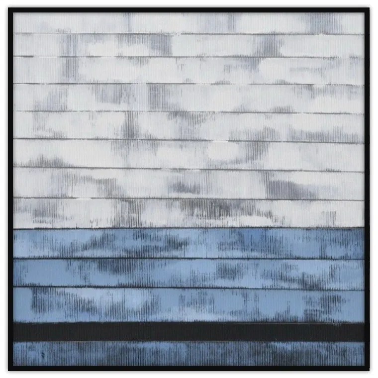 Κάδρο Σε Καμβά Murus 017134 82x82xH4,5cm Blue Τετράγωνοι Wood, Canvas