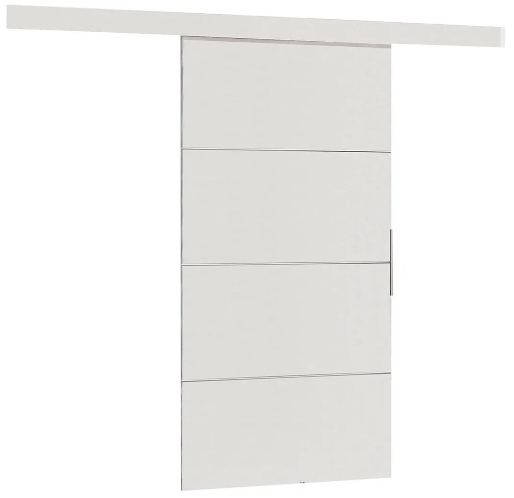 Συρόμενες πόρτες Dover 144, 23 kg, Άσπρο, Πλαστικοποιημένη μοριοσανίδα, Αλουμίνιο | Epipla1.gr