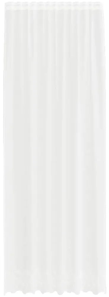 vidaXL Κουρτίνες με κουρτίνες Λευκό 500x100cm Πολυεστέρας
