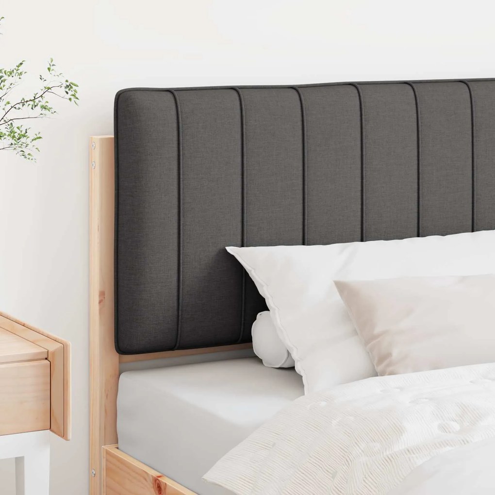 vidaXL Ταπετσαρισμένο κεφαλάρι με κεφαλάρι Καφέ και Σκούρο Γκρι 100 cm