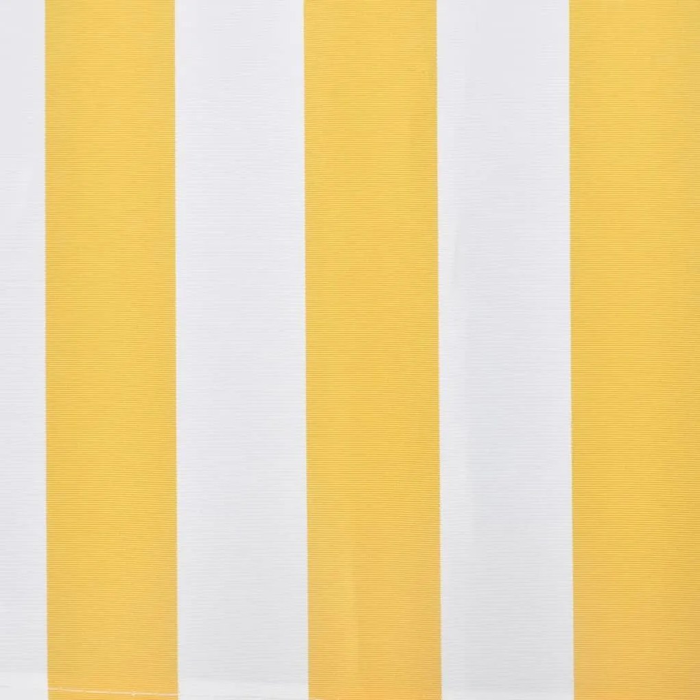 Τέντα Αναδιπλούμενη Κίτρινη/Λευκή 300 εκ. - Κίτρινο