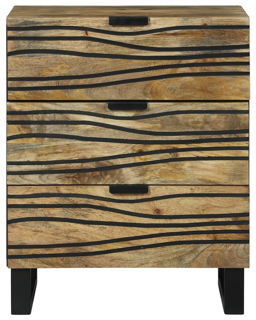 vidaXL Κομοδίνο - 50x33x60 cm από Μασίφ Ξύλο Μάνγκο.