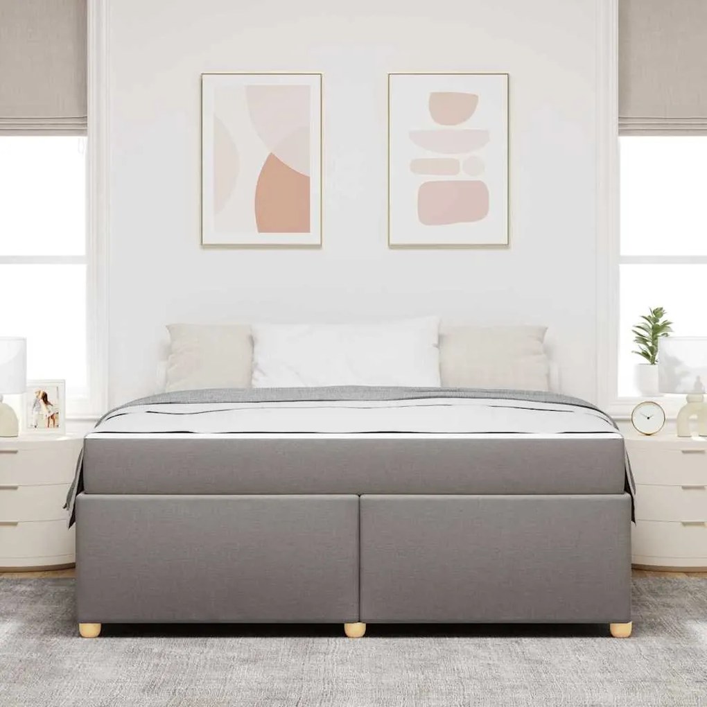 vidaXL Σκελετός Κρεβατιού Άλλο Taupe 180 x 200 cm ύφασμα