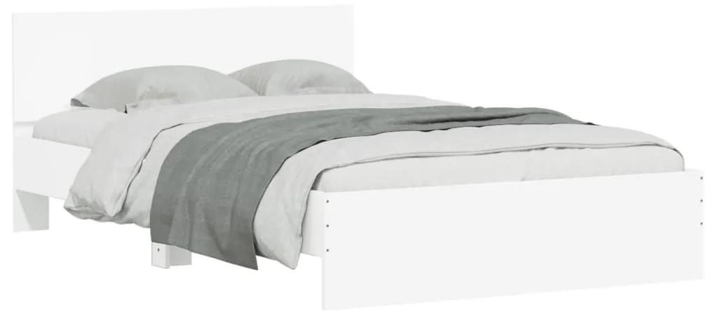Πλαίσιο Κρεβατιού με Κεφαλάρι Λευκό 120 x 200εκ. - Λευκό
