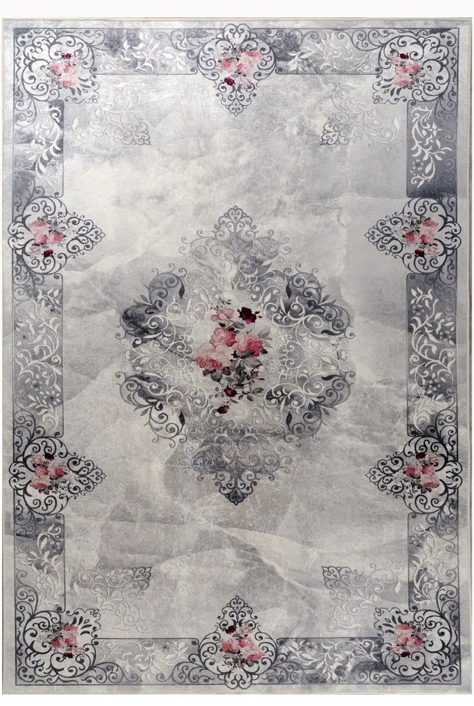 Χαλί Soho 3336-118 Grey-Red Merinos 160X230cm