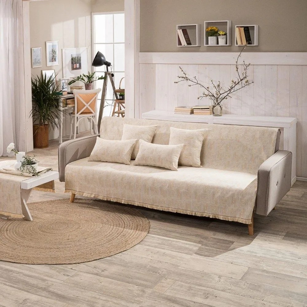 Ριχτάρι Messina 14 Yellow Teoran Armchair 180x150cm Βαμβάκι-Πολυέστερ