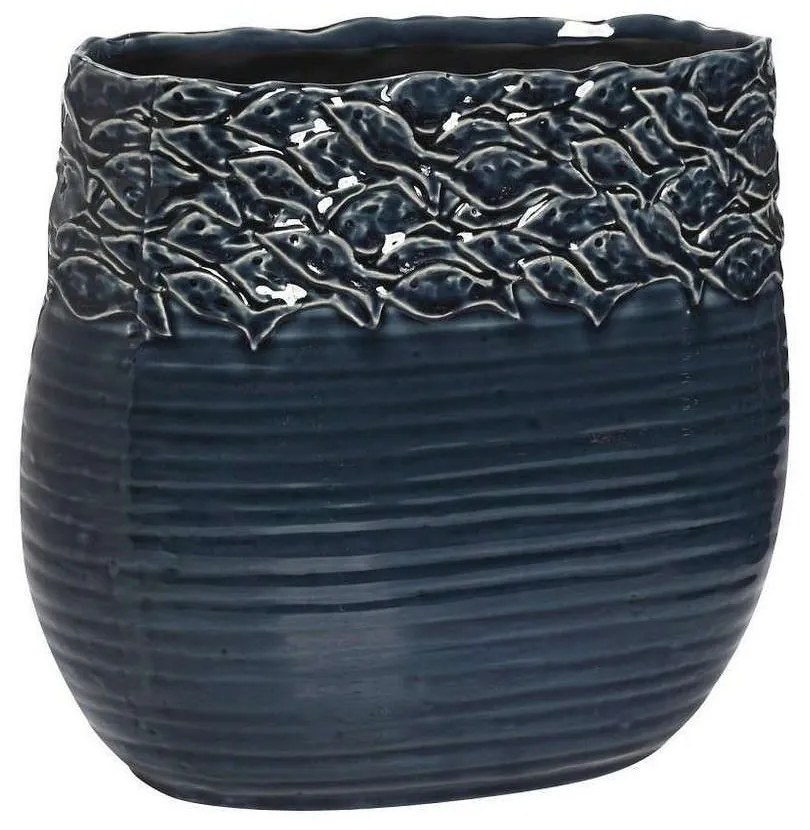 Διακοσμητικό Βάζο Ψάρια PIM145 Μπλε 26,5x24x14,5cm Espiel Ceramic