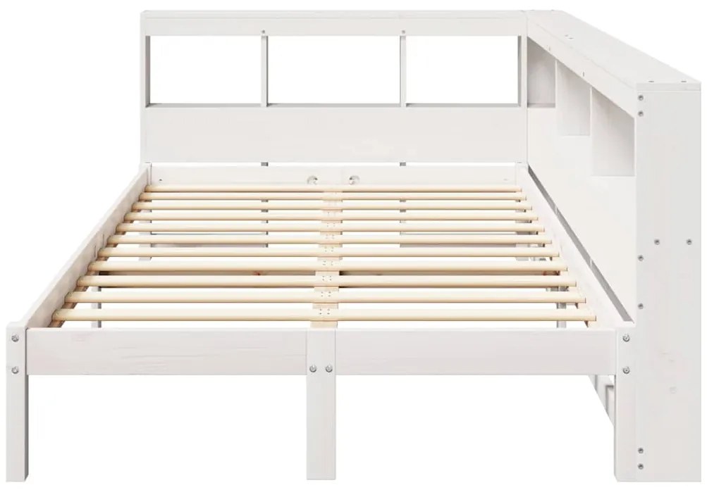 vidaXL Κρεβάτι Βιβλιοθήκη Χωρίς Στρώμα 120x190 εκ Μασίφ Ξύλο Πεύκου