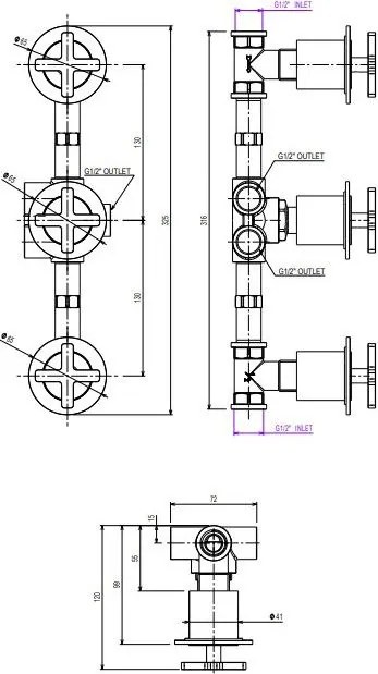 Μίκτης εντοιχισμού Elle Cross La Torre III-Xrwmio