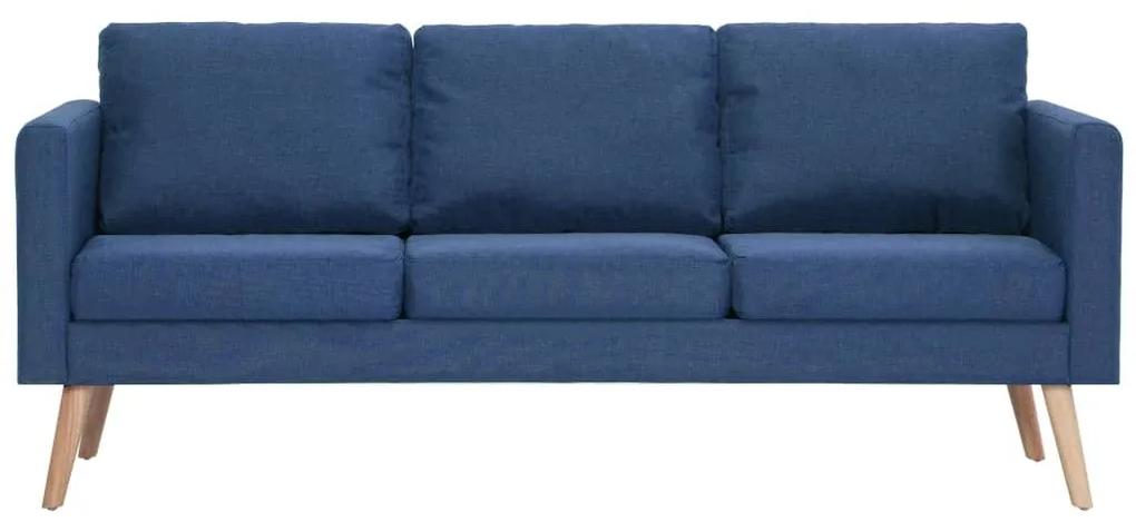Καναπές Τριθέσιος Μπλε Υφασμάτινος - Μπλε