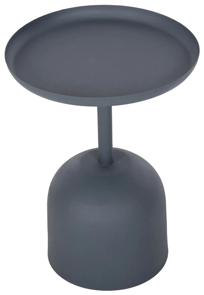 ΤΡΑΠΕΖΙ ΒΟΗΘΗΤΙΚΟ ΣΤΡΟΓΓΥΛΟ DELBEL HM4261.05 ΜΕΤΑΛΛΟ ΜΠΛΕ ΣΚΟΥΡΟ Φ39,5x53,5Υ εκ. - 0535386 - HM4261.05