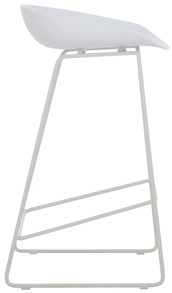 ΣΚΑΜΠΟ ΜΠΑΡ NAILA HM9299.01 ΛΕΥΚΟ ΜΕΣΑΙΟΥ ΥΨΟΥΣ 44x44x74Yεκ.