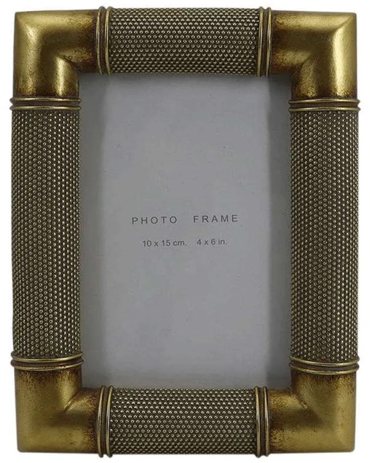 Κορνίζα 253-223-516 15,5x2,5x20cm Grey-Gold Polyresin