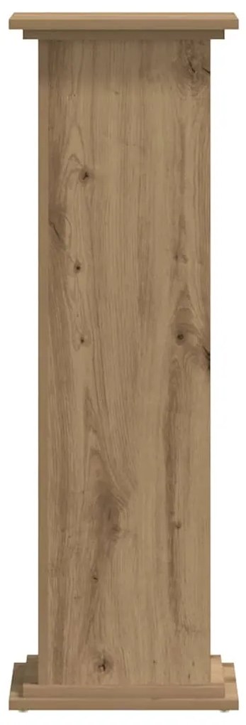 vidaXL Βάσεις Φυτών Αρτισιανή Δρυς 33x33x100 εκ. Επεξ. Ξύλο