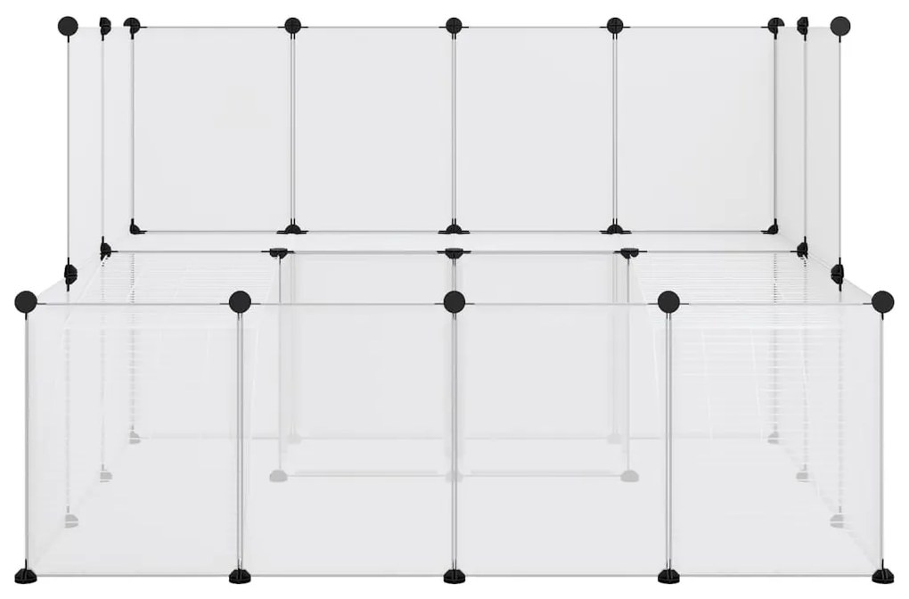 vidaXL Κλουβί Μικρών Ζώων Διαφανές 143x107x93 εκ Πολυπροπυλένιο&amp;Ατσάλι
