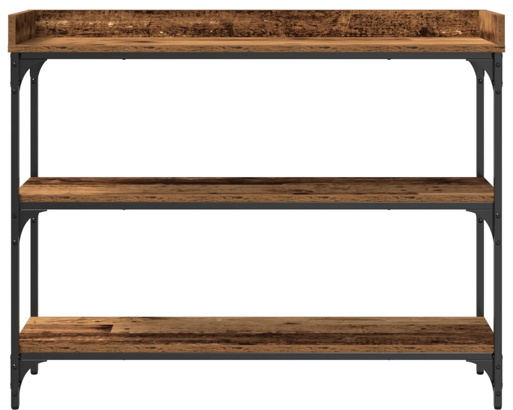 vidaXL Κονσόλα από Ξύλο με Διαστάσεις 100x30x80 εκ., Από Μηχανικά Ξύλα και Σίδερο